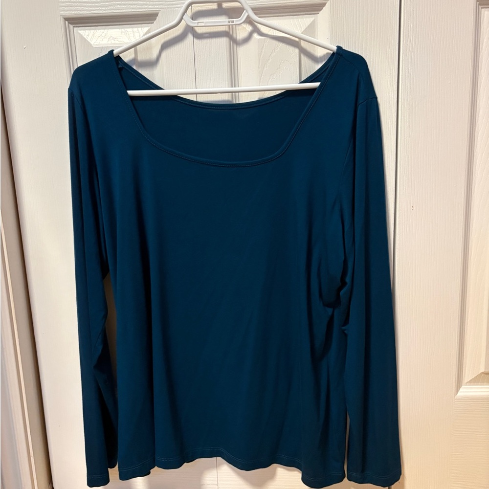 Miik square neck top in Port XXL